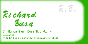 richard busa business card